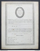 Tarif Pour Les Décors Maçonniques. Guérin, Paris, 1810 - 1701-1800