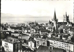 11644184 Lausanne VD Pont Bessieres Et La Cathedrale Lac Leman Lausanne - Autres & Non Classés