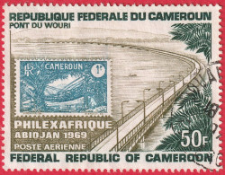 N° Yvert & Tellier 129 - Rép. Fédérale Du Cameroun (Poste Aérienne) (1969) (Oblitéré) - ''Filexafrique'' - Pont Du Wouri - Cameroun (1960-...)