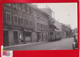 Photo Format CPA  Circa 1950  Suisse Tramway VEVEY HOTEL DE VILLE - Vevey