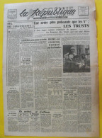 Journal  La République Sociale N° 39 Du 8 Juin 1945. Japon Osaka Bombardée Krupp Gouin Churchill Chine épuration - Guerra 1939-45