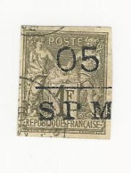 SPM-1877-Timbres Des Colonies Françaises Surchargés - N° 11 Oblitéré - Gebraucht