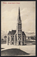 VILLACH PROTESTANTISCHE KIRCHE UND TRIGLAV LICHTDRUCK STENGEL 1906 - Villach