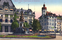 ST. GALLEN, ARCHITECTURE, FOUNTAIN, STATUE, SWITZERLAND, POSTCARD - Saint-Gall