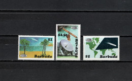 Barbuda 1986 Space, Halley's Comet Set Of 3 MNH - Noord-Amerika