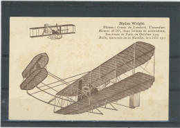 AVIATION CIVILE - PILOTES : COMTE DE LAMBERT , TISSANDIER  SUR BIPLAN WRIGHT - Aviadores