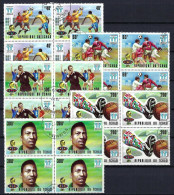 TSCHAD Komplettsatz Mi-Nr. 811 - 815 Im Viererblock Fußball-Weltmeisterschaft 1978, Argentinien Gestempelt - Siehe Bild - Chad (1960-...)