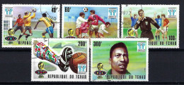 TSCHAD Komplettsatz Mi-Nr. 811 - 815 Fußball-Weltmeisterschaft 1978, Argentinien Gestempelt - Siehe Bild - Tchad (1960-...)