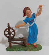 66098 Pastorello Presepe - Statuina In Plastica - Tessitrice - Kerstkribben