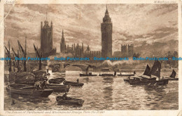 R043423 The Houses Of Parliament And Westminster Bridge From The River. London. - Other & Unclassified