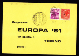 Italia, Europeistici, Congresso  Europa '61, Torino, Tagliando D'iscrizione - Andere & Zonder Classificatie