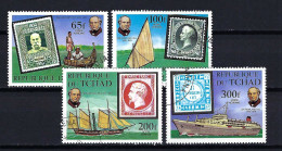 TSCHAD Komplettsatz Mi-Nr. 872 - 875 - 100. Todestag Von Rowland Hill Gestempelt - Siehe Bild - Chad (1960-...)