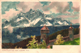 LUCERNE, PILATUS, MOUNTAIN, TOWER, ARCHITECTURE, SWITZERLAND, POSTCARD - Otros & Sin Clasificación