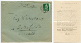 Germany 1928 Cover & Letter; Legden To Ostenfelde; 5pf. Friedrich Von Schiller - Storia Postale