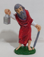 66120 Pastorello Presepe - Statuina In Plastica - Uomo Con Lanterna - Christmas Cribs