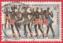 N° Yvert & Tellier 164 - République Du Congo (1964) (Oblitéré) - Ballet Diaboua (0,60) - Oblitérés