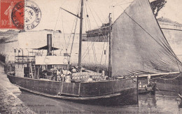 Ile D'Oléron (17 Charente Maritime) Vapeur Faisant Le Service Du Château En Chapus Dans Le Fond La Citadelle 1907 Moureu - Ile D'Oléron