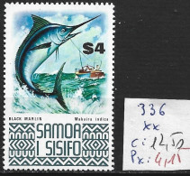 SAMOA 336 ** Côte 12.50 € - Vissen