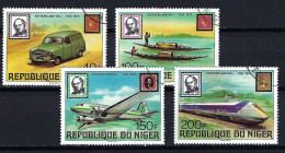NIGER Komplettsatz Mi-Nr. 662 - 665 Transportmittel Gestempelt - Siehe Bild - Niger (1960-...)