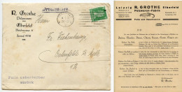 Germany 1928 Cover & Letters; Elberfeld - R. Brothe, Pelzwaren To Ostenfelde; 5pf. Friedrich Von Schiller - Cartas & Documentos