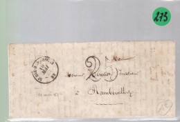 Lettre Dite Précurseurs  Sur  Lettre  1851  Saint-Dié   Destination Rambervillers   Taxe 25 - Non Classificati