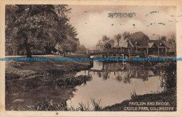 R043516 Pavilion And Bridge. Castle Park. Colchester. Valentine. 1920 - World