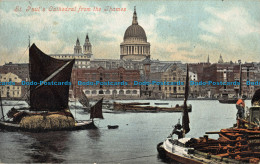 R043518 St. Pauls Cathedral From The Thames. Valentine - World