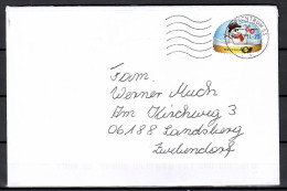 MiNr. 3113; Schneemann In Schneekugel, Auf Portoger. Brief Von BZ 53 Nach Landsberg; E-124 - Cartas & Documentos