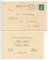 Germany 1927 Cover & Engagement Card; Bielefeld To Ostenfelde; 5pf. Friedrich Von Schiller - Storia Postale