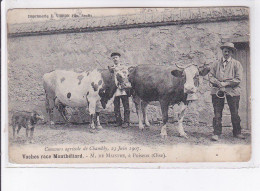 PUISEUX: Concours Agricole De Chambly, Vaches Race Montbéliard M. De Maistre, 1907 - état - Otros & Sin Clasificación