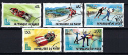 NIGER Komplettsatz Mi-Nr. 685 - 689 Olympische Winterspiele, Lake Placid 1980 Gestempelt - Siehe Bild - Níger (1960-...)