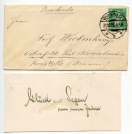 Germany 1928 Cover & New Year's Card; Vohwinkel To Ostenfelde; 5pf. Friedrich Von Schiller - Lettres & Documents