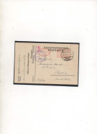 ALLEMAGNE,1918,OFFICIER PRISONNIER DE GUERRE ITALIEN,ELLWANGEN,VIA ITALIA, 2  CENSURES - Prisoners Of War Mail