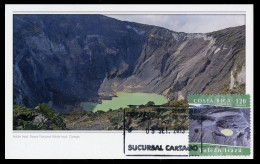 COSTA RICA - Carte Maximum Card - Volcan Irazú / Irazu Volcano / Vulkan - Cartago - Tarjeta Prefranqueada / Prefranked - Costa Rica