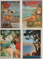 06 - COTE D'AZUR - Reprise Affiches Anciennes - Lot De 4 Cartes Postales Format 10.5 X 15 Cm En Tbe - (R011) - Autres & Non Classés