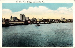 CPA Jacksonville Florida USA, Skyline Von Der Brücke - Other & Unclassified