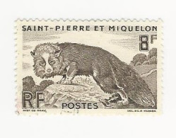 SPM-1952 -Série Courante-Renard Argenté - N° 345 Oblitéré - Used Stamps
