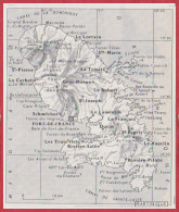Carte De L'île De La Martinique. Larousse 1960. - Historische Dokumente