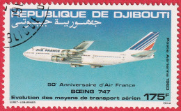 N° Yvert & Tellier 185 - République De Djibouti (Poste Aérienne) (1983) (Oblitéré) - Moyens De Transport - Boeing 747 - Dschibuti (1977-...)