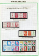 !!! MARIANNE DE BEAUJARD ENSEMBLE COMMEMORATIF DU 40E ANNIV DE L'IMPRIMERIE DE PERIGUEUX. TIMBRES NEUFS ** - 2008-2013 Marianna Di Beaujard