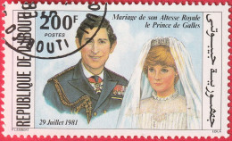 N° Yvert & Tellier 536 - République De Djibouti (1981) (Oblitéré) - Mariage Prince Charles Et Lady Diana Spencer - Djibouti (1977-...)