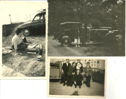 LOT 3 PHOTOS VOITURE ANCIENNE ET ANNEES 50-60 - Automobile