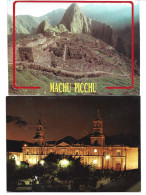 Machu Picchu . Cusco  & Basila Catedral Arequipa Perú .  2 Postcards - Perù