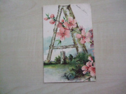 Carte Postale Ancienne 1905 LETTRE A Avec Fleurs - Autres & Non Classés