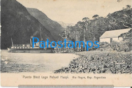 228410 ARGENTINA PATAGONIA RIO NEGRO PORT PUERTO BLEST LAGO NAHUEL HUAPI POSTAL POSTCARD - Argentina