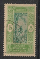 DAHOMEY - 1913-17 - N°YT. 46 - Cocotier 5c Vert-jaune - Oblitéré / Used - Usados