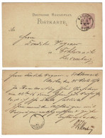 EP E.P. Entier Postale Ganzsache DEUTSCHE REICHSPOST Postkarte AACHEN 1876 5 Funf Pfennige Naar Echternach Luxemburg - Postcards