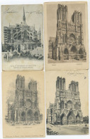 LOT 16 CPA + 1 CPSM Reims, Cathedrale - Reims