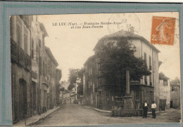 CPA (83) Le LUC - Aspect De La Fontaine Sainte-Anne Et Rue Jean-Jaurès En 1927 - Le Luc