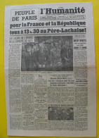 Journal  L'Humanité Du 27-28 Mai 1945. Guerre Pétain Thorez Cachin Frachon - War 1939-45